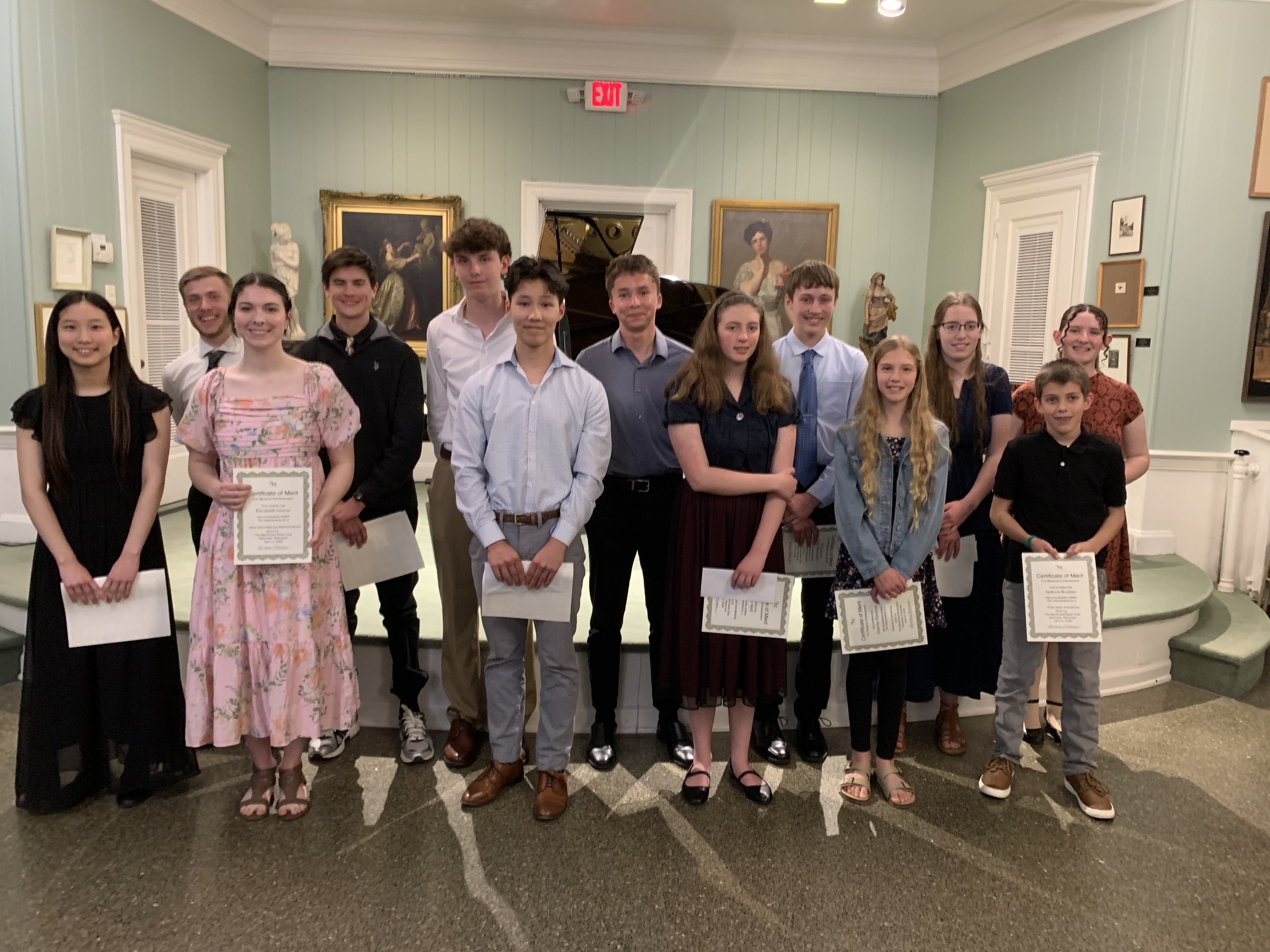 Macdowell Music Club scholarship winners of 2026